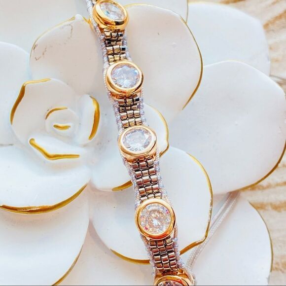 Crystal Seed Bead Boho Woven Adjustable Friendship Bracelet NWT - Picture 7 of 11